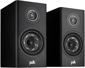 Polk Audio Reserve R200 Large Bookshelf Speakers Pair, Black