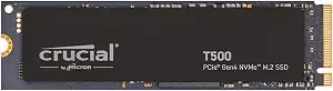 Crucial T500 PCIe Gen4 NVMe 2TB SSD, Up to 7,400MB/s, TLC NAND, Laptop & Desktop (PC) Compatible, for Creatives and Gamers, Solid State Drive, Includes 1Mo Adobe CC – CT2000T500SSD8