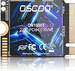 1TB M.2 2230 NVMe Gen4x4 PCIe SSD, Up to 5200MB/s Graphene Heatsink