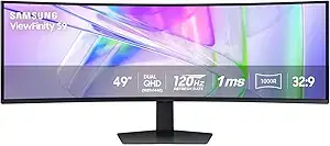 Samsung 49" Curved Ultrawide Dual QHD 120Hz Monitor