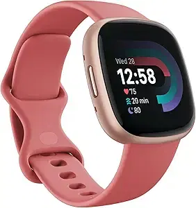 Fitbit Versa 4 GPS Smartwatch - Pink Sand