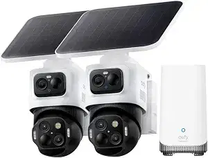 eufy Security eufyCam S4, 2-Cam Kit, 4K Solar, 3-Lens PTZ