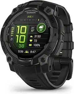 Garmin Instinct® 3 AMOLED, Rugged GPS Smartwatch, 45mm, Black