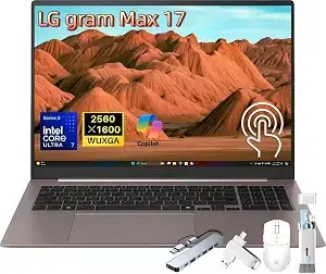 LG gram Max 17" Intel Ultra 7 32GB 2TB AI Laptop