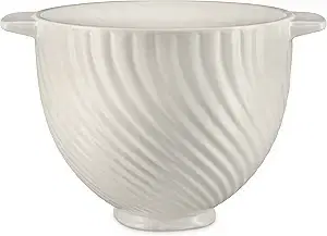 KitchenAid 5Q Meringue Ceramic Bowl, for 5Q Tilt-Head Mixers, KSM2CB5MR