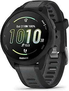 Garmin Forerunner® 165, Running Smartwatch, 43mm, Black