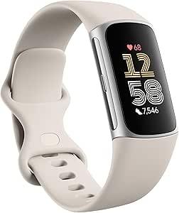 Google Fitbit Charge 6 - Fitness Tracker - Porcelain/Silver