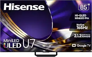 Hisense 85" U7 4K Mini-LED Smart TV