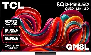 TCL 75" QM8L Mini-LED QLED 144Hz Smart TV