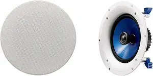 Yamaha NS-IC800 140 Watt 8-Inch 2-Way In-Ceiling Speakers - Pair (White)