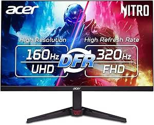 Acer Nitro 27in 4K 3840x2160 IPS 160Hz DFR 320Hz Gaming Monitor VG270K V4