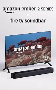 Amazon Ember 32" 2-Series with Fire TV (newest model) with Fire TV Soundbar