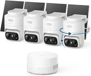 eufy Security eufyCam C37 4-Cam Kit, 360° Pan&Tilt Auto Tracking