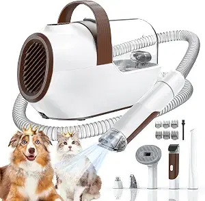 Dog Grooming Vacuum Kit with Clipper & Nail Grinder