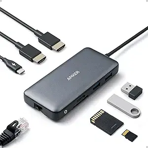 Anker 8-in-1 USB-C Docking Station, 4K Dual Monitor