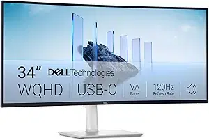 Dell 34" USB-C Curved Monitor 120Hz 21:9
