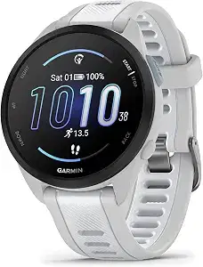 Garmin Forerunner® 165, Running Smartwatch, 43mm, Whitestone