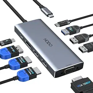 HODO USB-C Docking Station - Dual Monitor 4K/8K