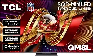 TCL 75" QM8L Mini-LED QLED 144Hz Smart TV