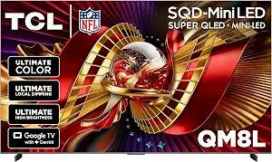 TCL 98" QM8L Mini-LED QLED 144Hz Smart TV