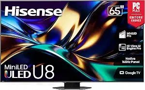 Hisense 65" U8 Mini-LED 4K Smart TV
