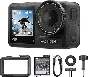 DJI Osmo Action 4 Essential Combo, Waterproof Action Camera Vlogging Camera