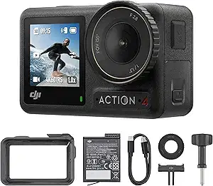 DJI Osmo Action 4 Essential Combo, Waterproof Action Camera Vlogging Camera