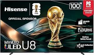 Hisense 100" U8 Mini-LED 4K Smart TV