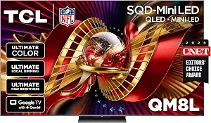 TCL 85" QM8L Mini-LED QLED 144Hz Smart TV
