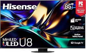 Hisense 85" U8 Mini-LED 4K Smart TV