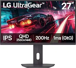 LG 27" UltraGear QHD 200Hz Gaming Monitor
