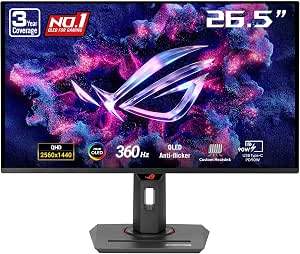 ASUS ROG Strix 26.5" 1440P 360Hz QD-OLED Gaming Monitor