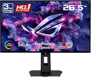 ASUS ROG XG27AQDMGR 27 Inch 1440p 240Hz Glossy OLED HDR Gaming Monitor